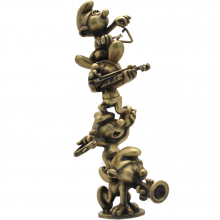Bronze figurine The musician Smurfs