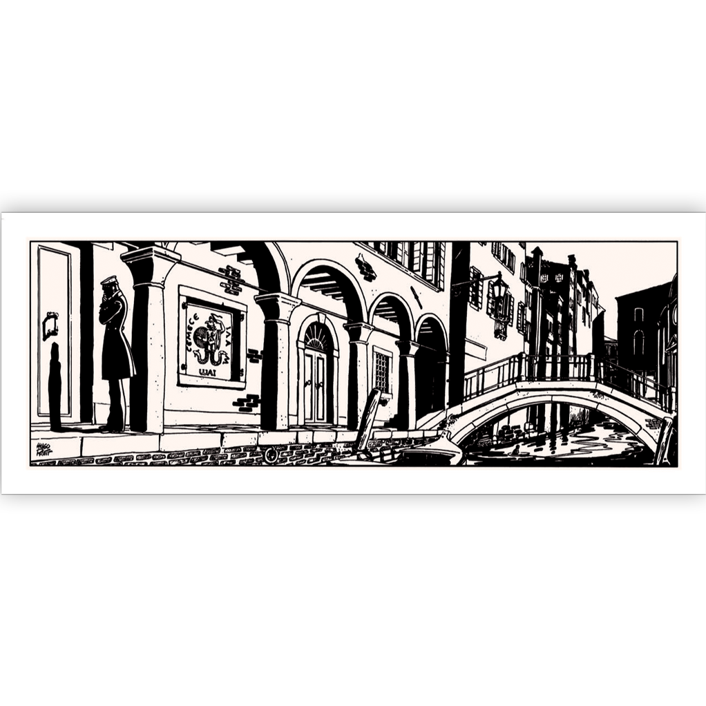 Sérigraphie Corto Maltese &quot;Venise nuit&quot;  100 x 40 cm - principal