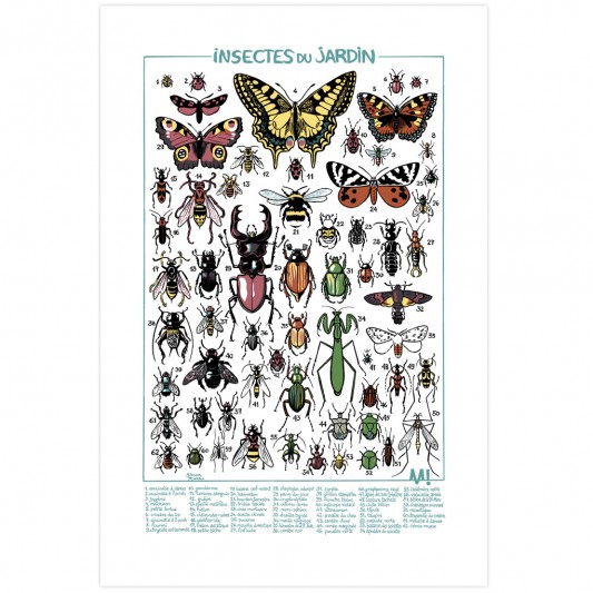 Sérigraphie Les insectes du jardin - principal