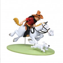 Tintin on horseback - colorized version