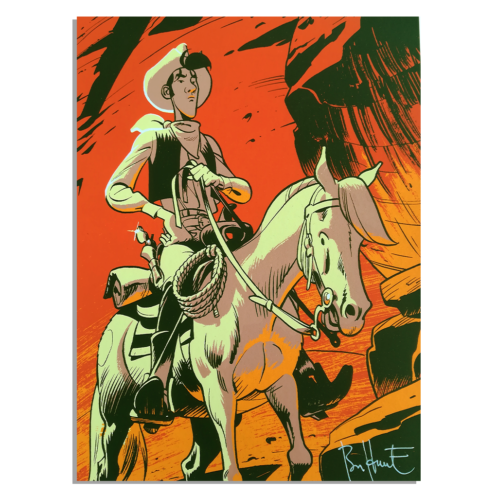 Ex-libris Wanted Lucky Luke de Matthieu Bonhomme - principal