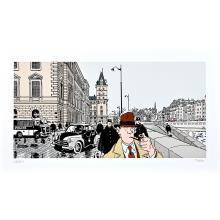 Pigment print Nestor Burma par Tardi, le 1er arrondissement