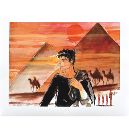 Estampe pigmentaire Corto Maltese - Pratt - Pyramides