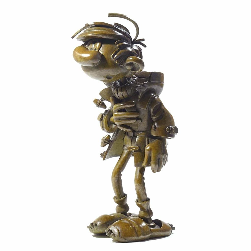 Figurine en bronze, exclusivité, Gaston Lagaffe en Duffle Coat - principal