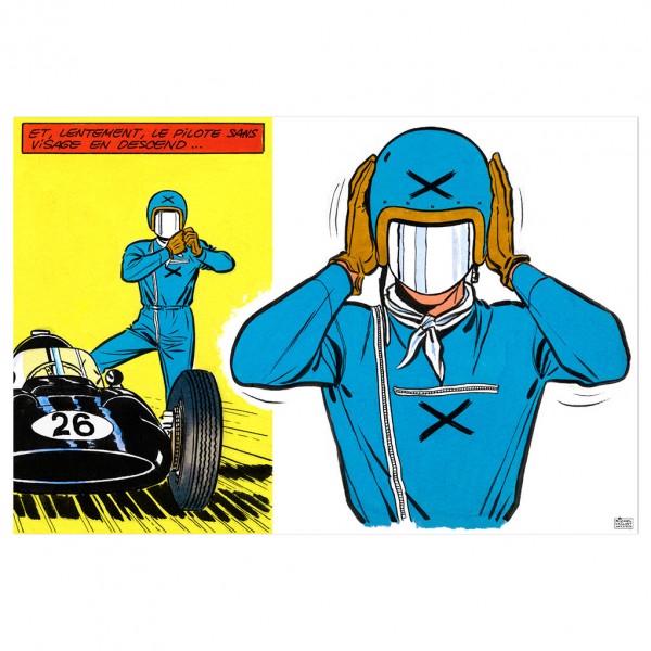 Michel Vaillant Art Strip, Le Pilote sans visage (Plexiglas, 150x100 cm)