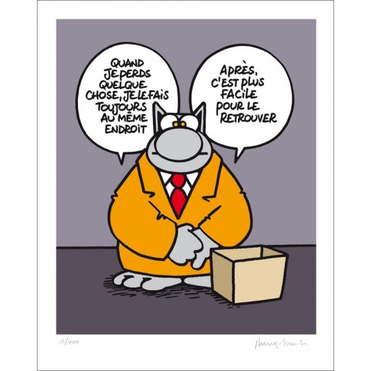 Sérigraphie Le Chat de Geluck un de perdu - principal