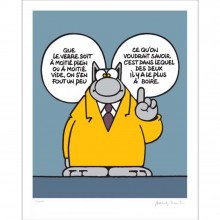 Screen print The Cat of Geluck Drinks (french edition)