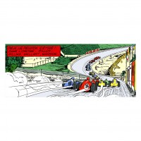 Michel Vaillant Art Strip, Le raidillon (Plexiglas, 100x40 cm)