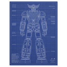 Sérigraphie Goldorak – Plan structurel (n°2)