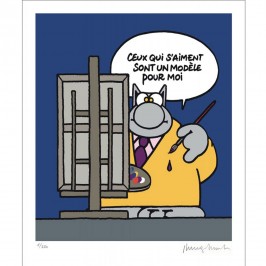 Estampe pigmentaire Le Chat de Geluck, ceux qui s'aiment