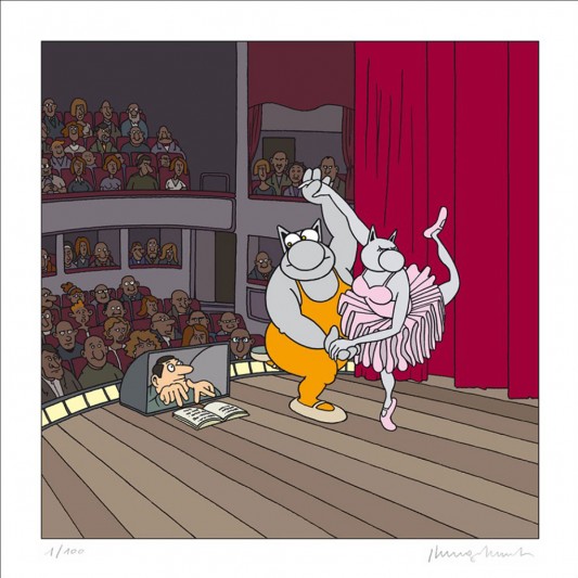 Estampe pigmentaire Le Chat de Geluck, Ballet - principal