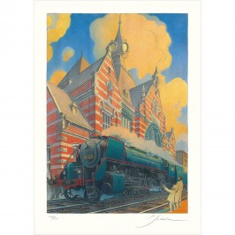 Tirage d'art Schuiten, La Type 29, Entrée en Gare de Schaerbeek