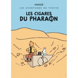 Affiche Tintin, Les Cigares du Pharaon, version colorisée