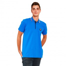 Polo patch Michel Vaillant, bleu, Taille XL