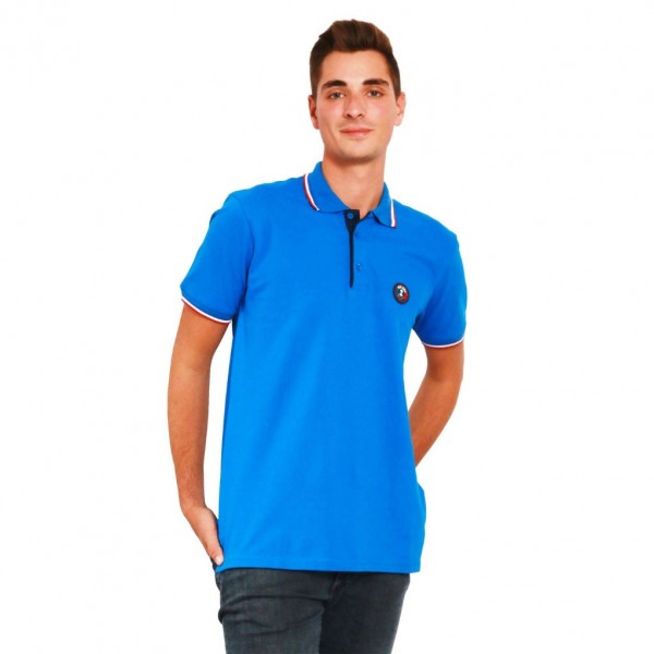 Polo patch Michel Vaillant, bleu, Taille XL