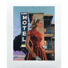 Pigment Print Miles Hyman signed - Surf Motel