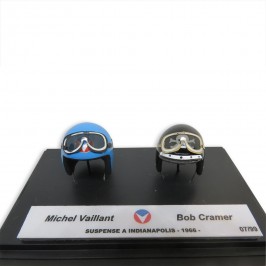 Duo de mini casques Michel Vaillant - Michel Vaillant et Bob Cramer - Suspense à Indianapolis