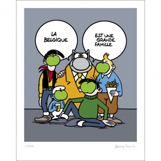 Sérigraphie Le Chat de Geluck, La mère patrie - principal