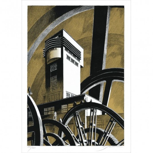 Sérigraphie Schuiten, Tour & Or - principal