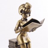 Natacha bronze figurine, atelier Pixi