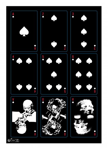 Planche de cartes à jouer Sin City T3