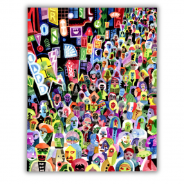 Digigraphie La foule - Brecht Evens