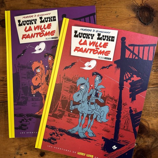 Tirage de luxe Lucky Luke - Tome 25 - La ville fantôme - Le pack - impression N&B - principal