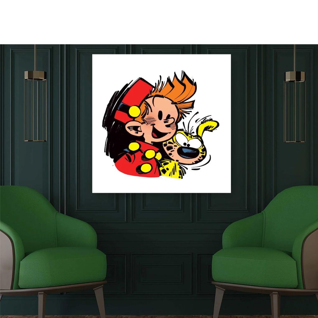 Tableau Spirou - Spirou et le Marsupilami - 80 x 80 cm - principal