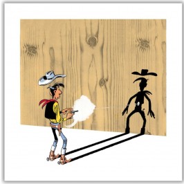 Digigraphie Lucky Luke - Blutch - Les Indomptés - Palissade