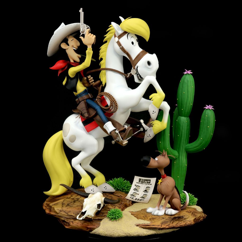 Figurine Cartoon Kingdom - Lucky Luke, Jolly Jumper et Rantanplan - principal