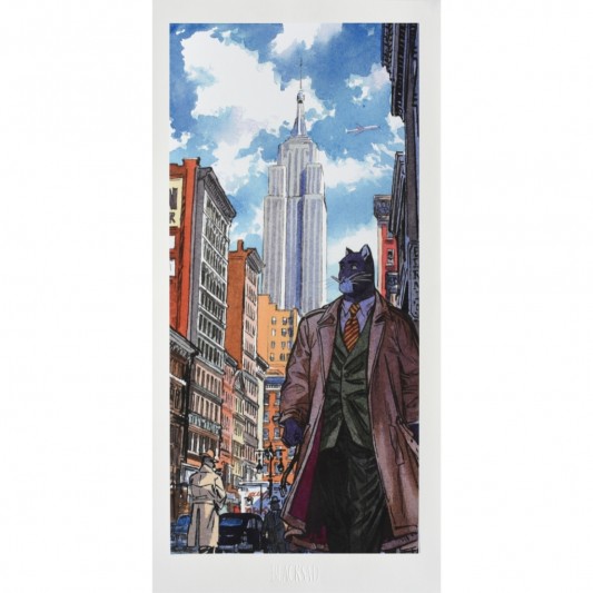 Estampe Pigmentaire Guarnido, Empire State Building, Blacksad - principal