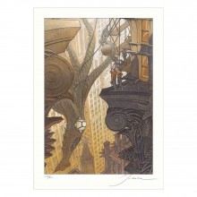 Schuiten Art Offset Print - The Return of Captain Nemo - Between the Towers