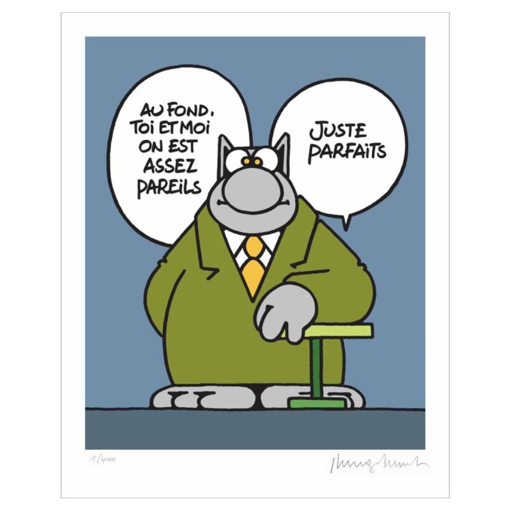 Sérigraphie Le chat de Geluck - On est les mêmes - principal