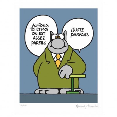 Sérigraphie Le chat de Geluck - On est les mêmes