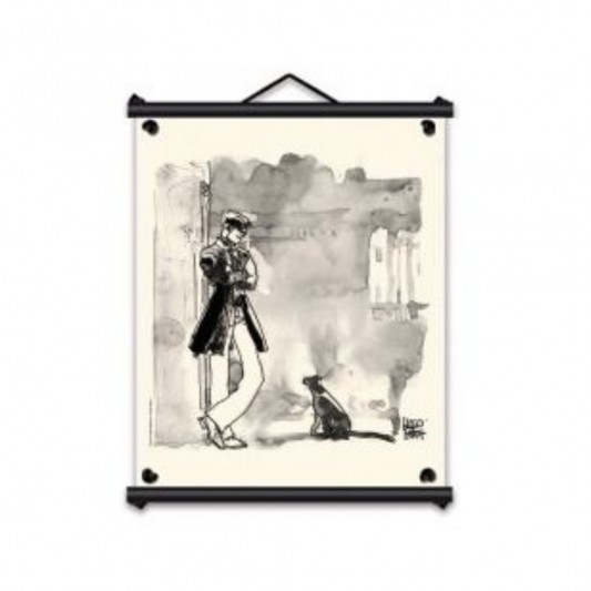 Toile tendue coton Corto Maltese - Chat - principal