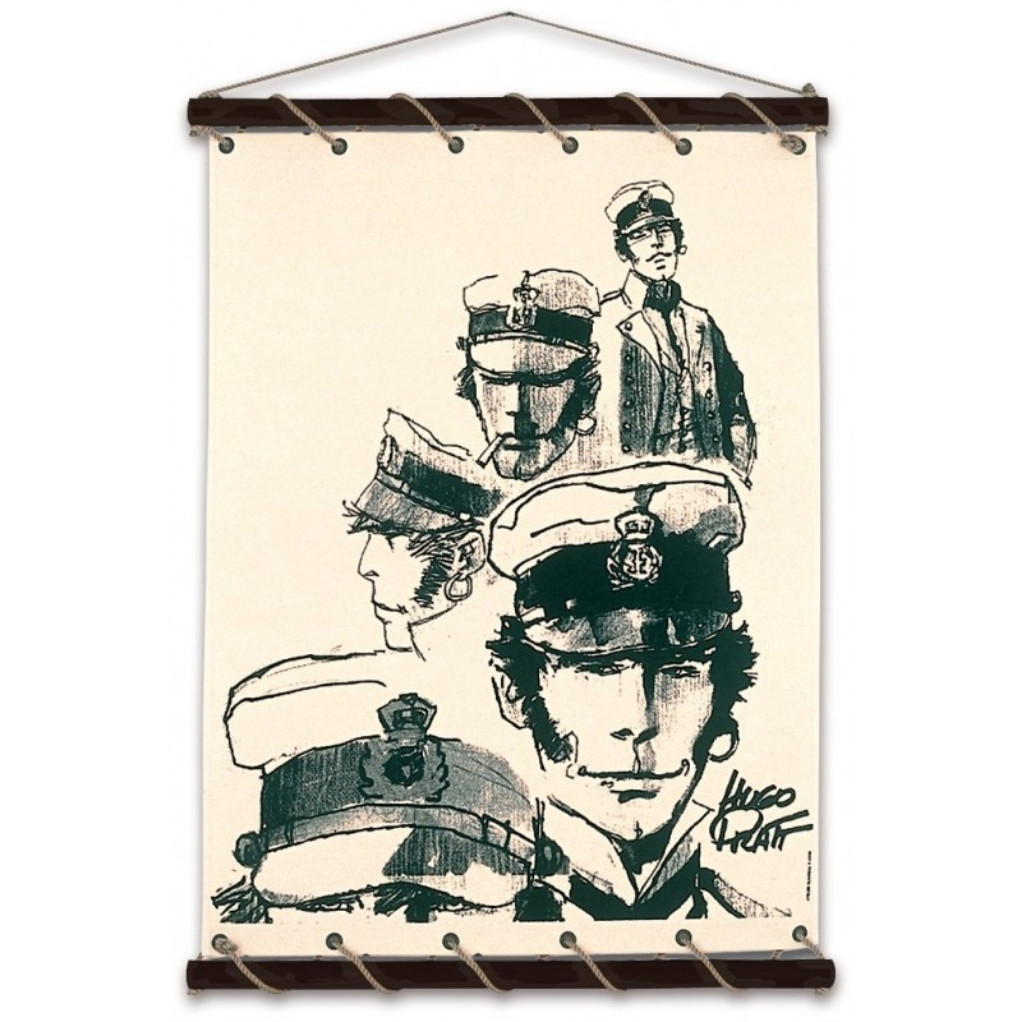 Toile tendue coton Corto Maltese - Croquis - principal