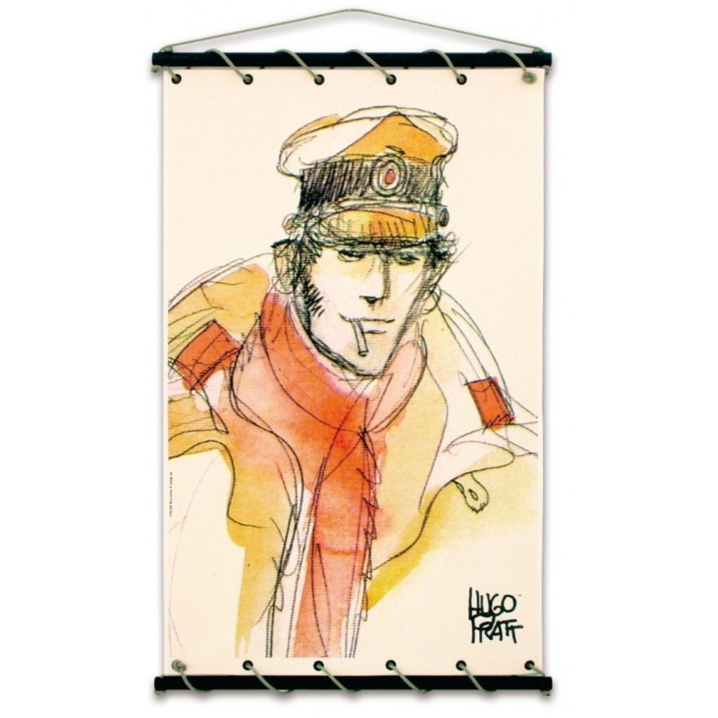 Toile tendue coton Corto Maltese - Echarpe rouge - principal