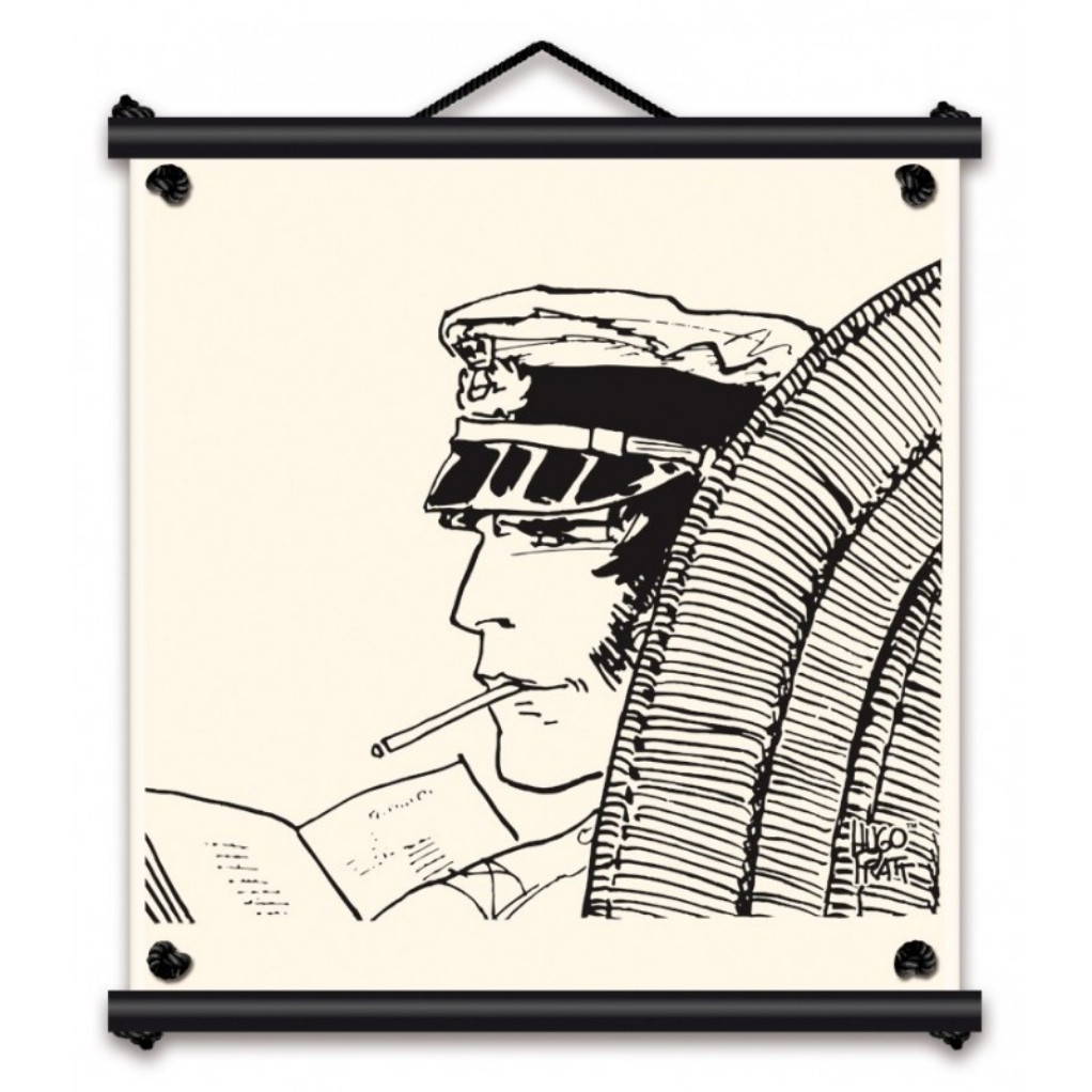 Toile tendue coton Corto Maltese - Lecture - principal