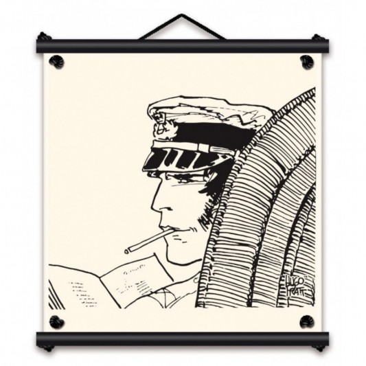 Toile tendue coton Corto Maltese - Lecture - principal