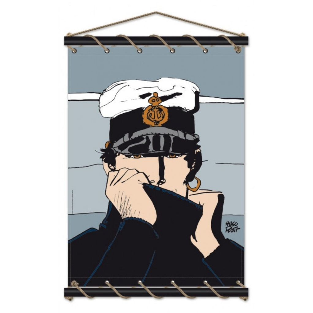 Toile tendue coton Corto Maltese - Marin - gris bleu - principal