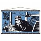 Toile tendue coton Corto Maltese - Port Ducal - bleu - principal