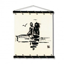 Toile tendue coton Corto Maltese - Pirogue