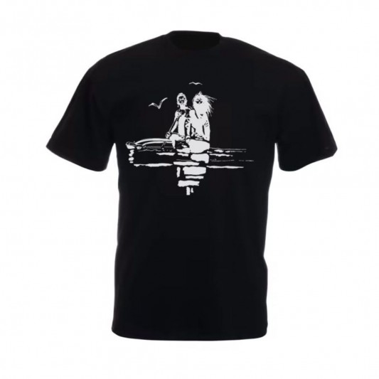 T-Shirt Corto Maltese, Pirogue, noir, Taille L - principal