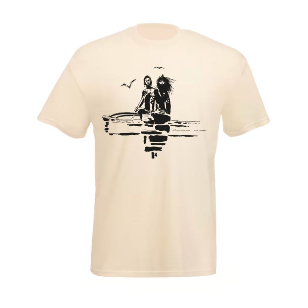 T-Shirt Corto Maltese, Pirogue écru - principal