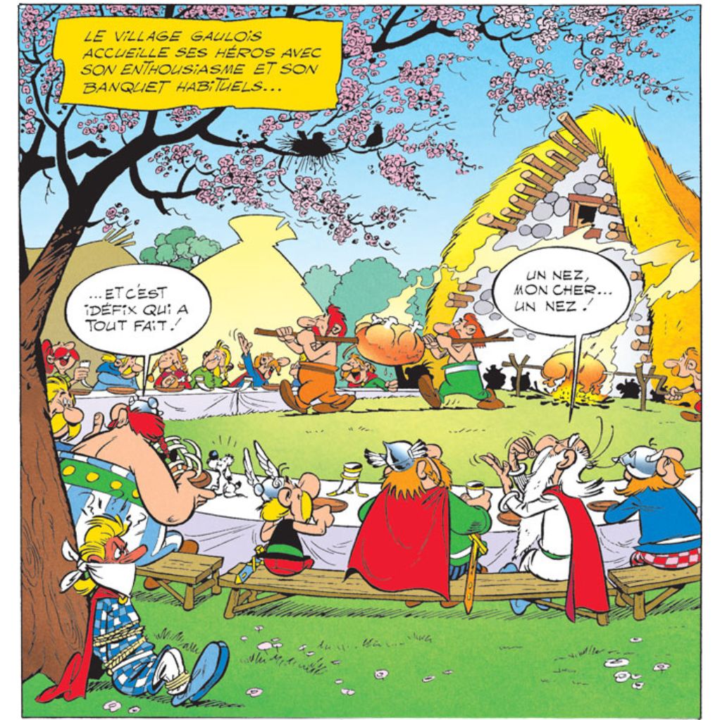 Digigraphie sur canvas Astérix & Obélix - Le banquet, toile sur chassis - 50 x 50 cm - principal