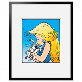 Digigraphie sur papier luxe Astérix & Obélix - Idéfix et Falbala - 40 x 50 cm