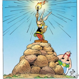 Digigraphie sur canvas Astérix & Obélix - LA Flamme - 50 x 50 cm - Toile sur chassis