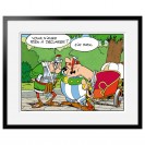 Digigraphie sur papier luxe Astérix & Obélix - J'ai faim - 50 x 40 cm - Cadre noir - principal