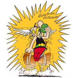 Digigraphie Astérix et Obélix - Glouglou - 50 x 50 cm - Toile sur chassis