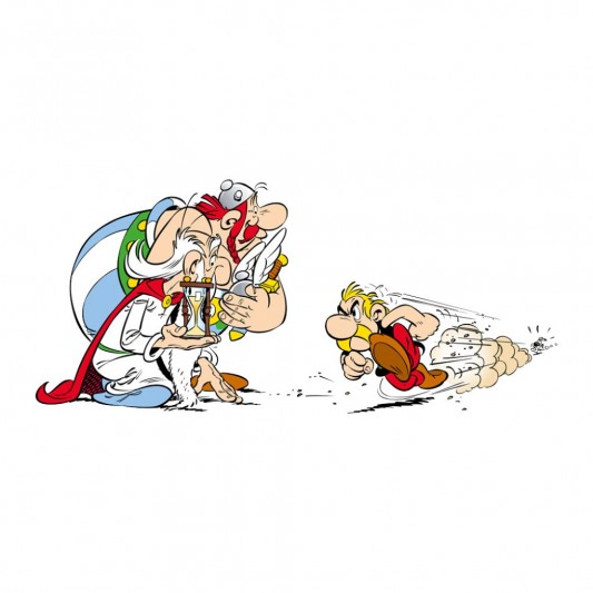 Digigraphie Astérix et Obélix - Course JO - 80 X 40 cm - Canva sur chassis - principal